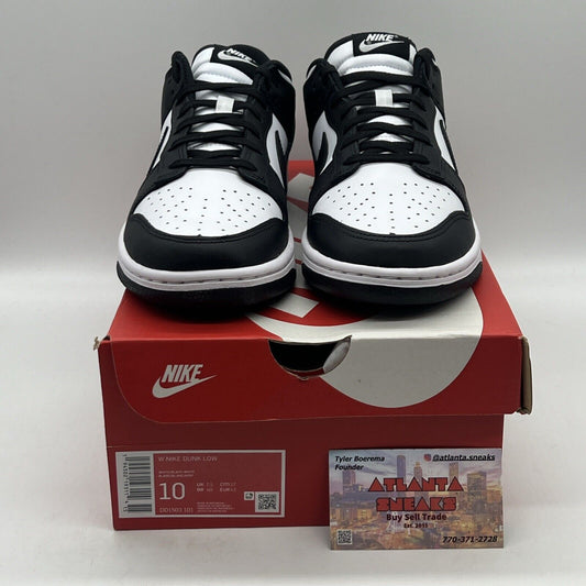 Size 10 - Nike Dunk Low Black White W Brand New Og All