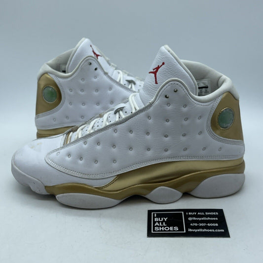 Size 11 - Air Jordan 13 Retro Defining Moments Gold White Leather (414571-135)