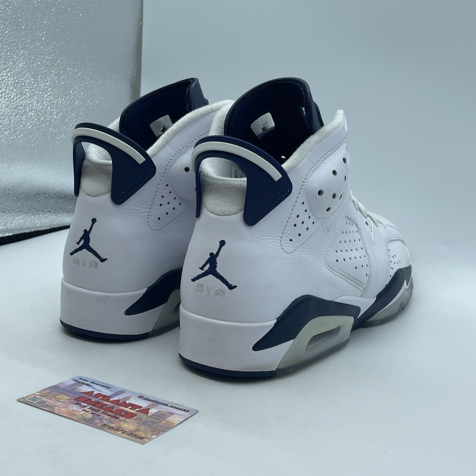 Size 12 - Jordan 6 Retro Midnight Navy White Leather (CT8529-141)
