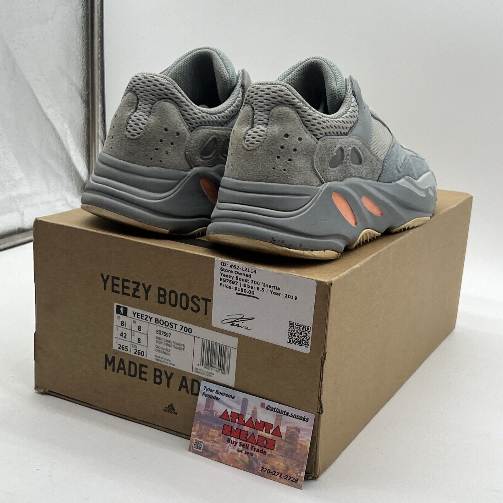 Size 8.5 - adidas Yeezy Boost 700 V1 Inertia Suede Grey (EG7597)