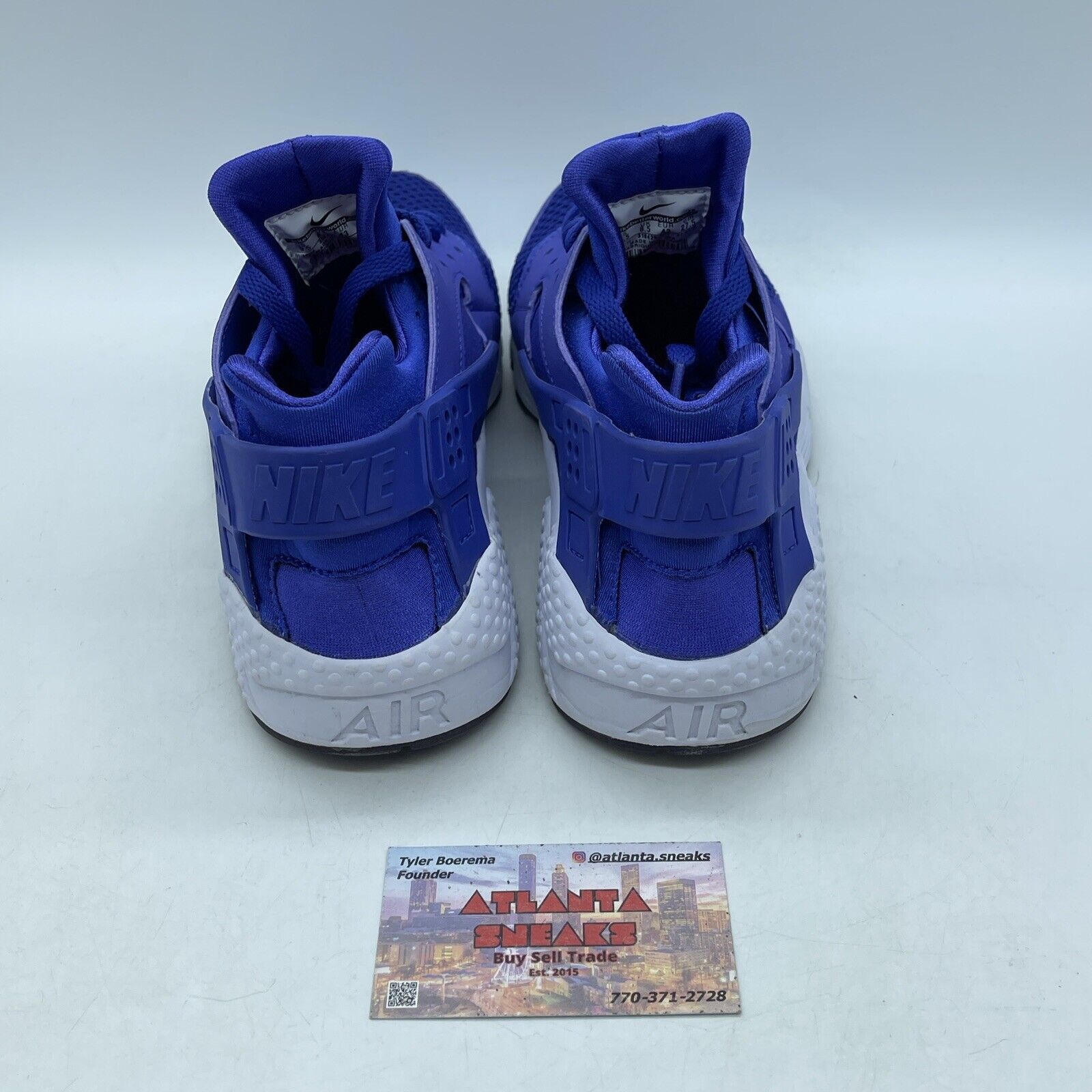 Size 9.5 - Nike Air Huarache Persian Violet Blue Sued Leather (318429-500)