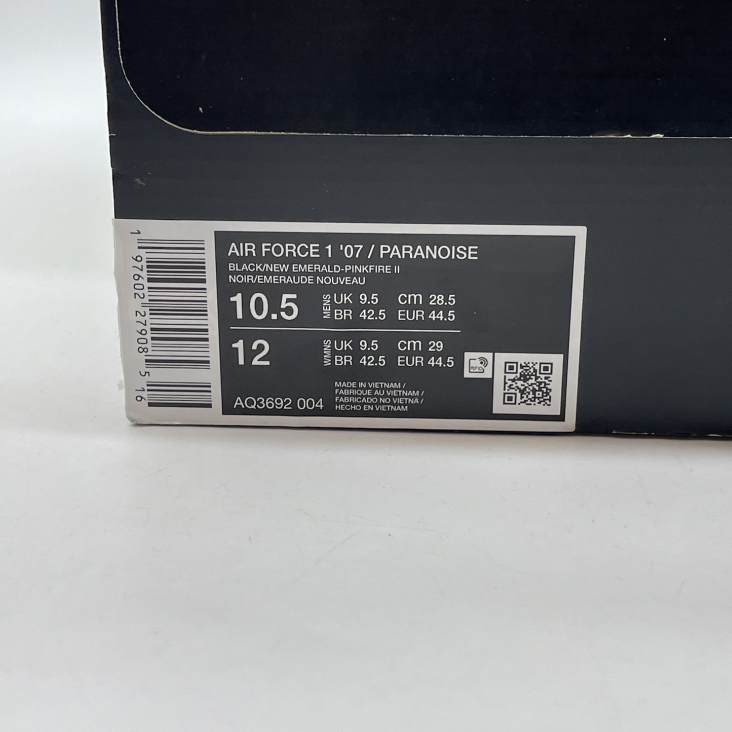 Size 10.5 - Nike G-Dragon x Air Force 1 '07 Para-Noise 3.0 Black (AQ3692-004)