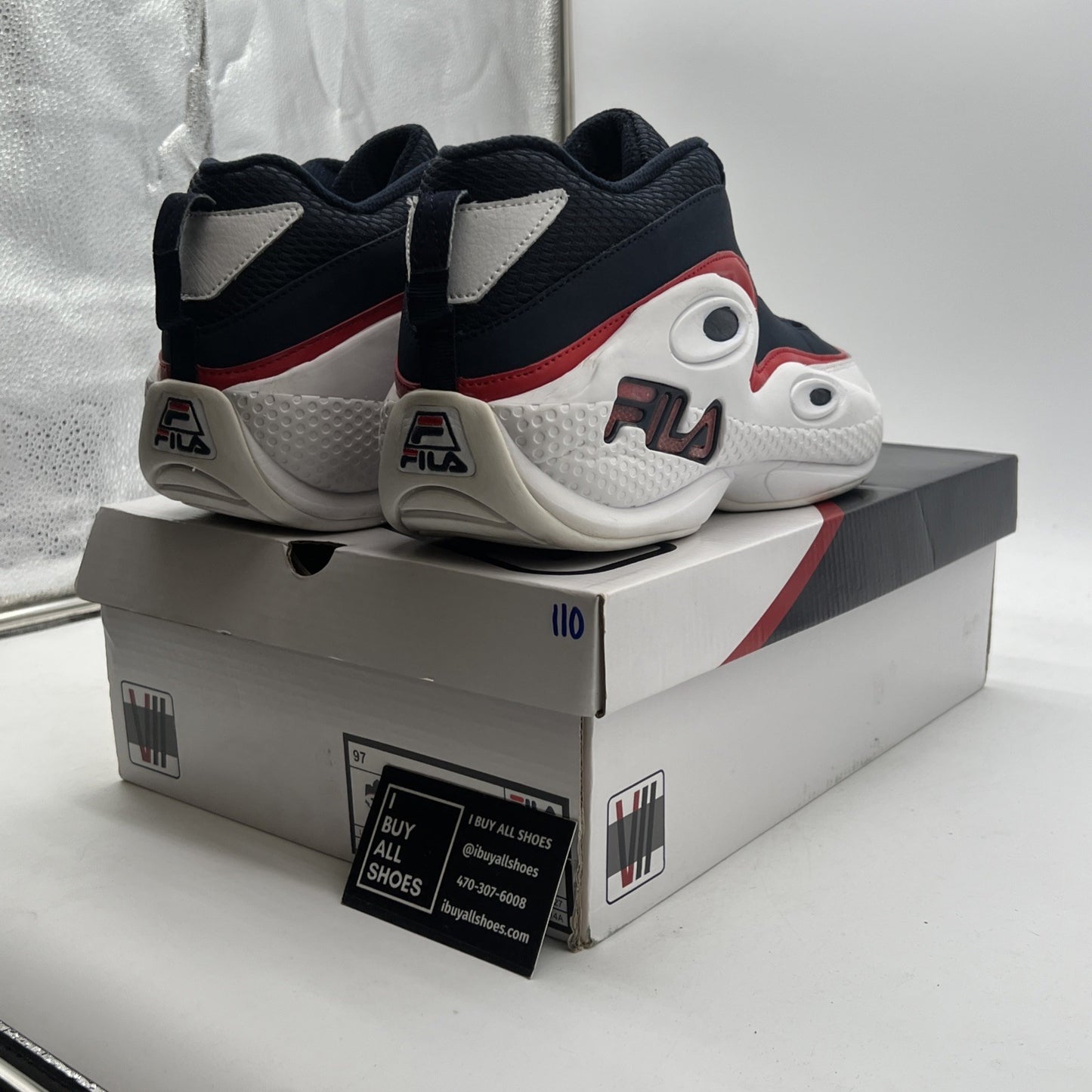 Size 13 - Fila 1997 Grant Hill 3 Navy Blue Detroit Pistons (1VB90113-127)