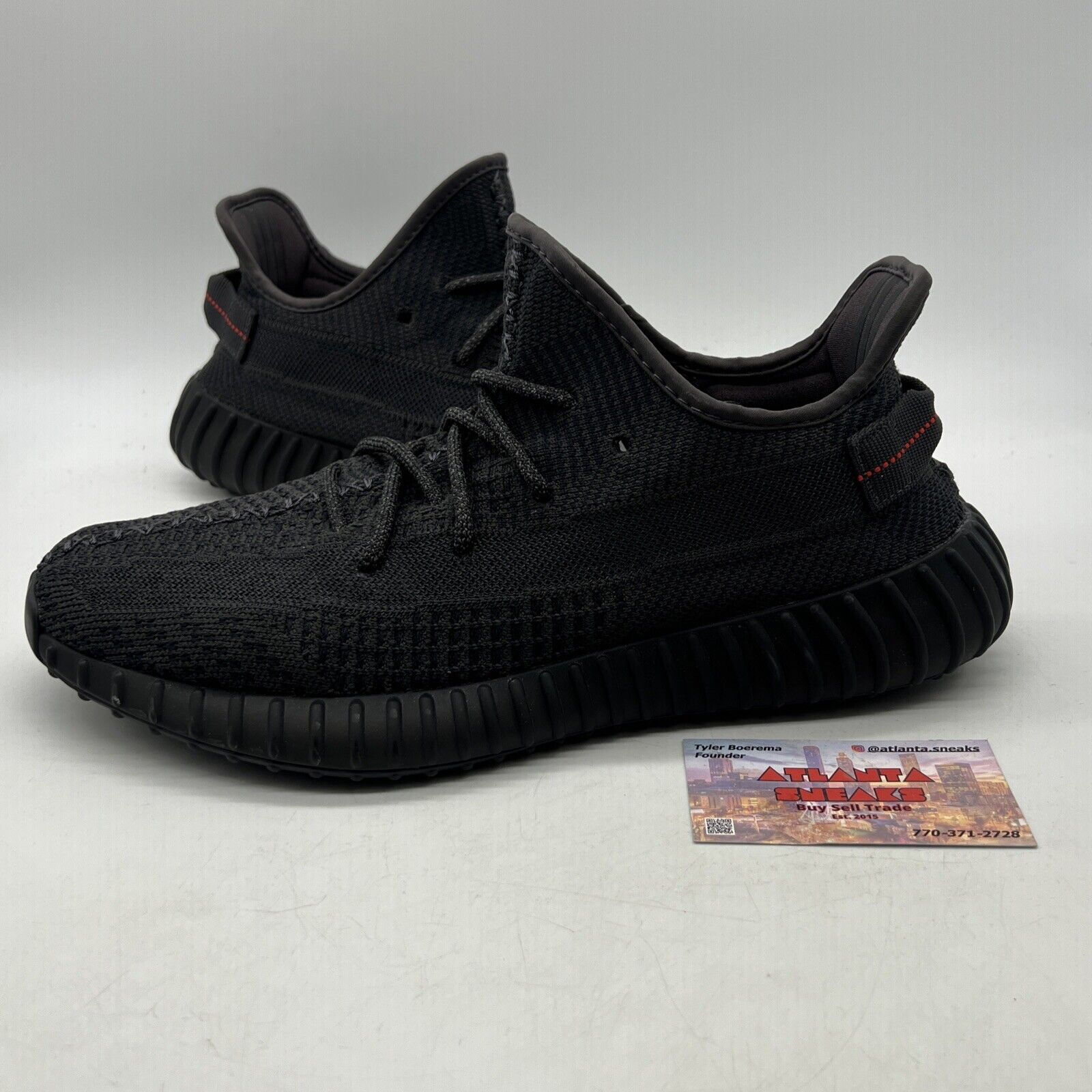 Size 10.5 - adidas Yeezy Boost 350 V2 Low Black Non-Reflective (FU9006)