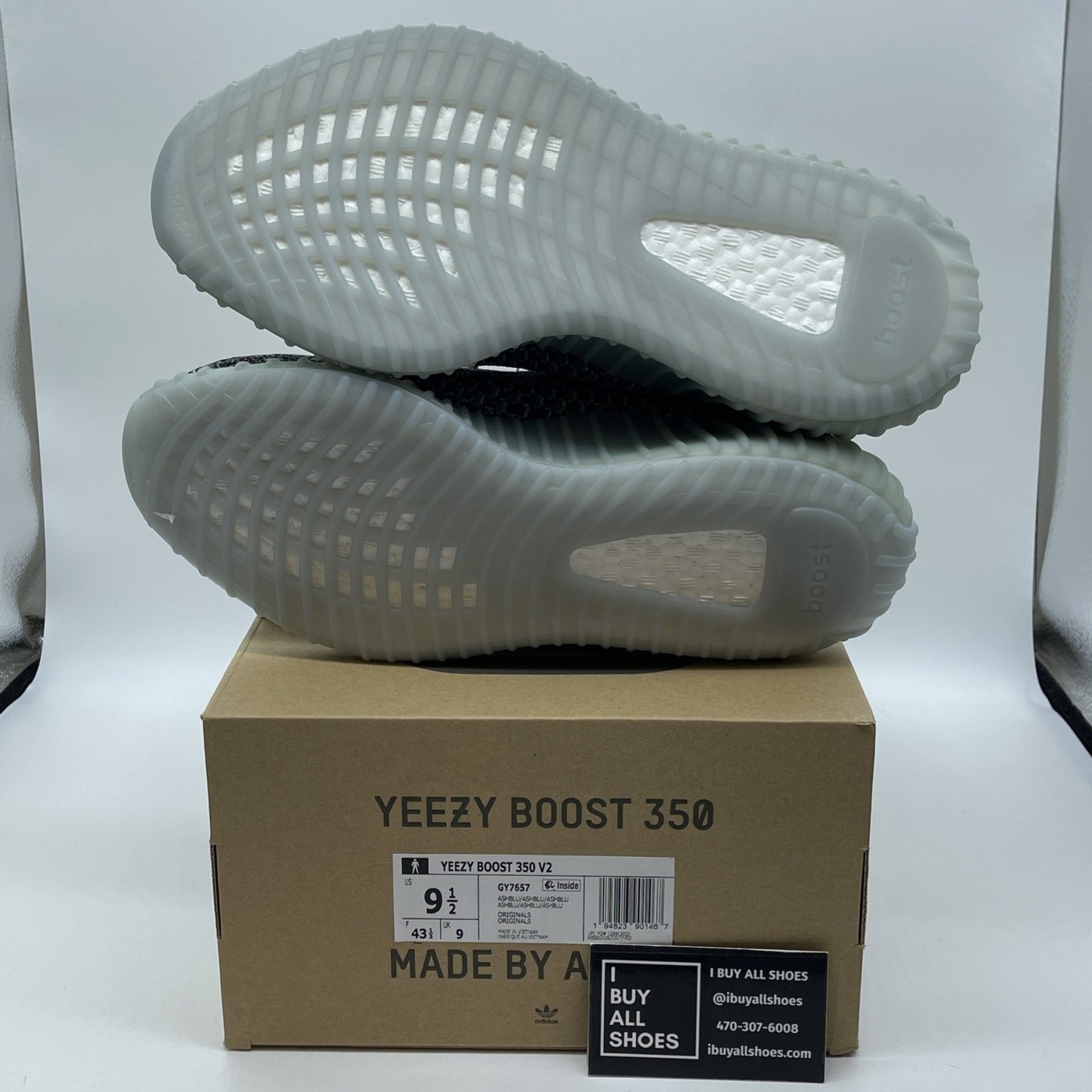 Size 9.5 - adidas Yeezy Boost 350 V2 Ash Blue Suede (GY7657)