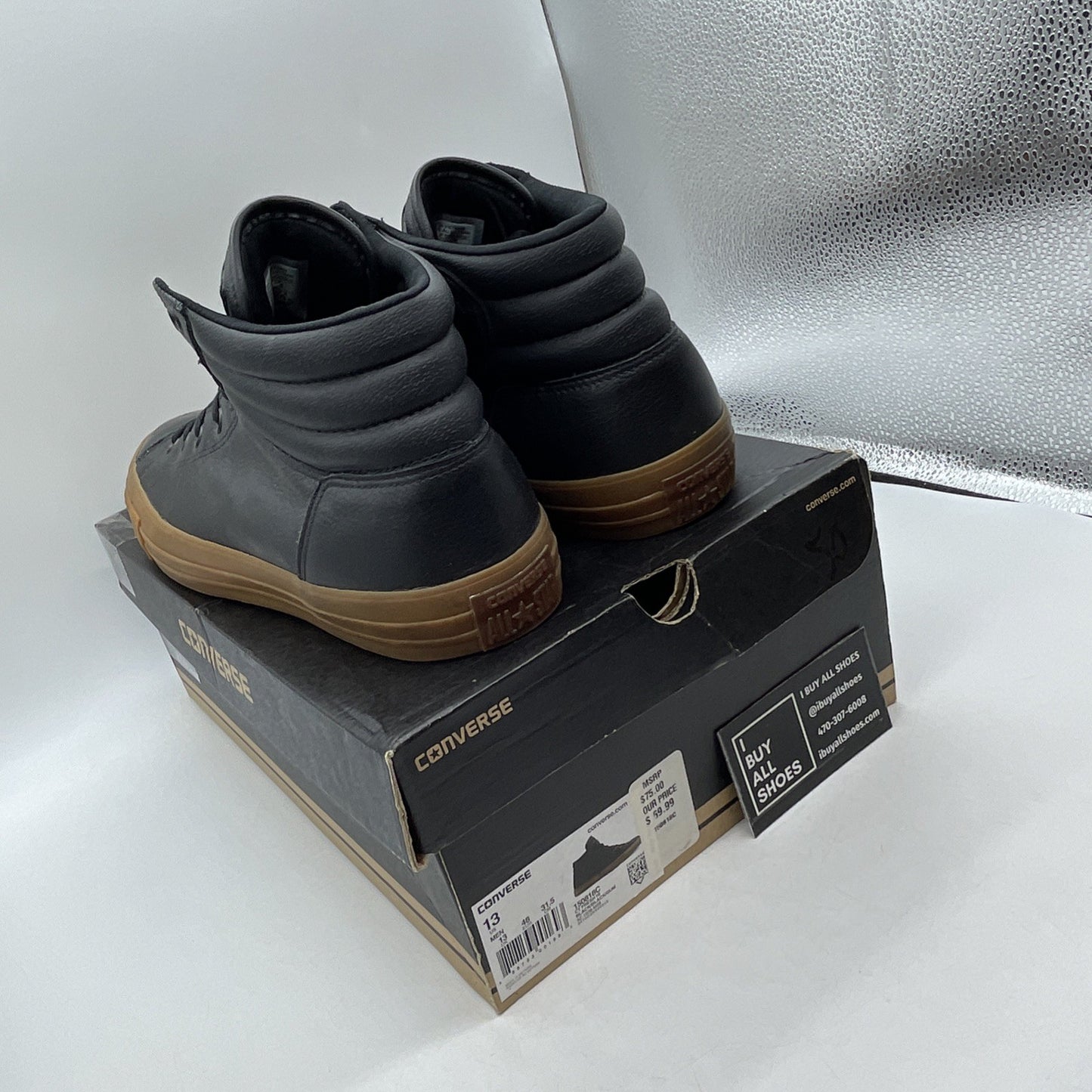 Size 13 - converse all star Black Leather (15081C)