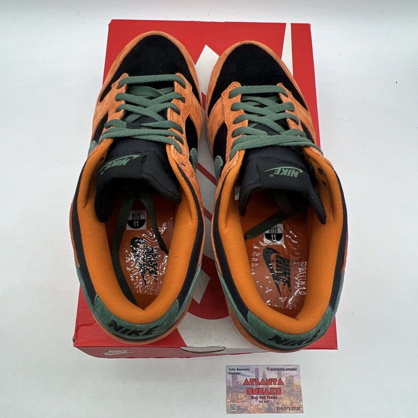 Size 11 - Nike Dunk SP Retro 2020 Low Ceramic Orange Green Suede (DA1469-001)