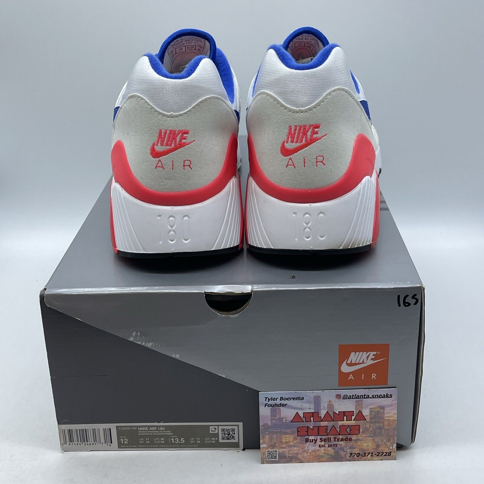 Size 12 - Air Max 180 ‘Ultramine’ 2024 White Blue Pink Suede (FJ9259-100)