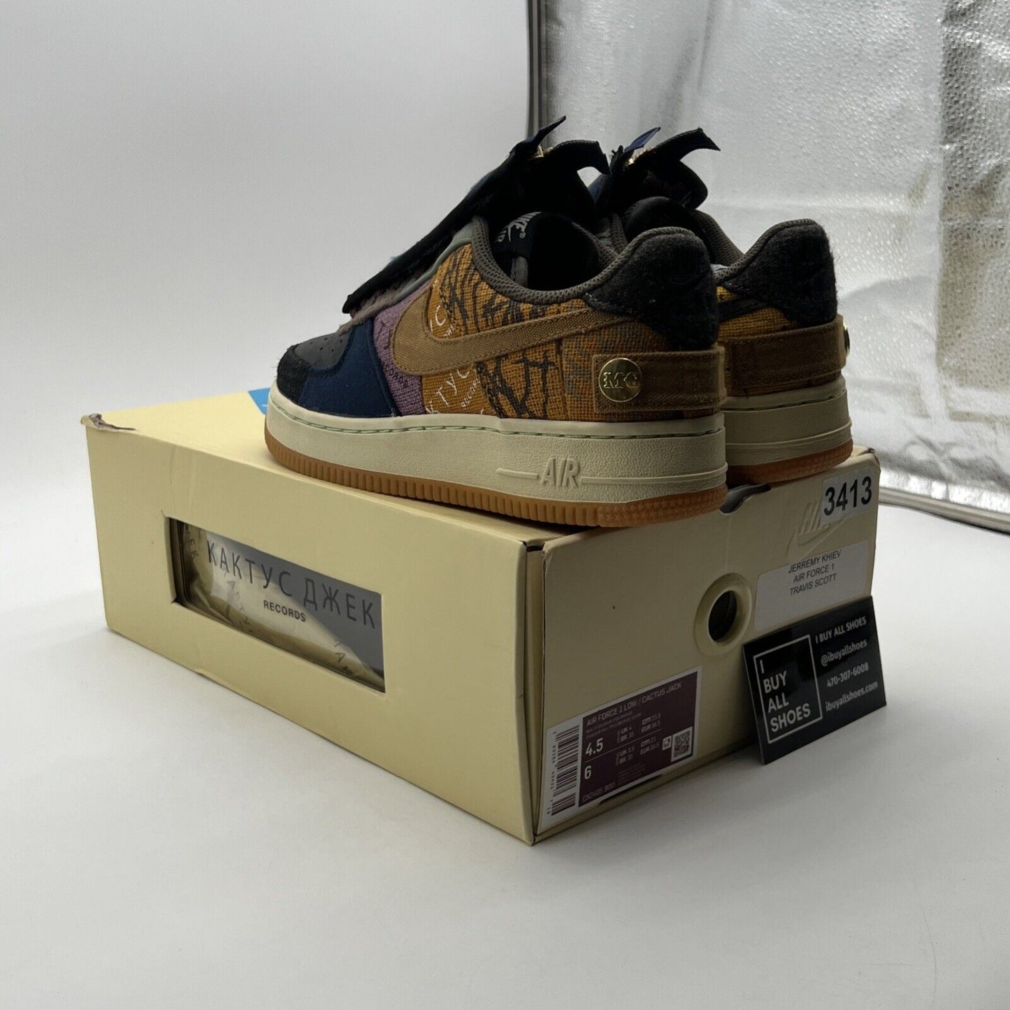 Size 4.5 - Nike Air Force 1 Low x Travis Scott Cactus Jack (CN2405-900)