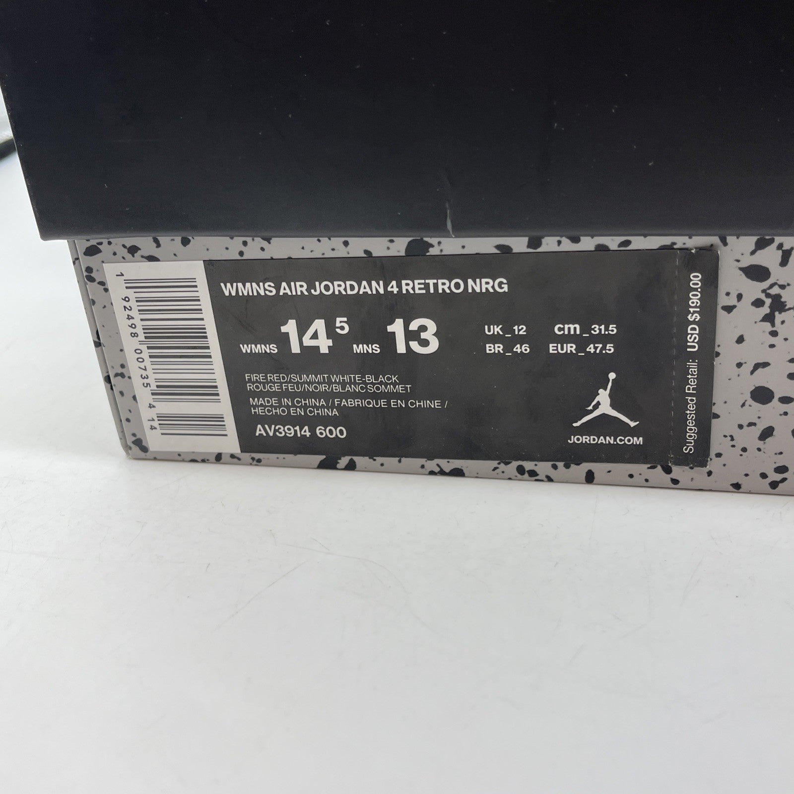 Size 14.5W - Air Jordan 4 Retro NRG Singles Day Red Leather (AV3914-600)