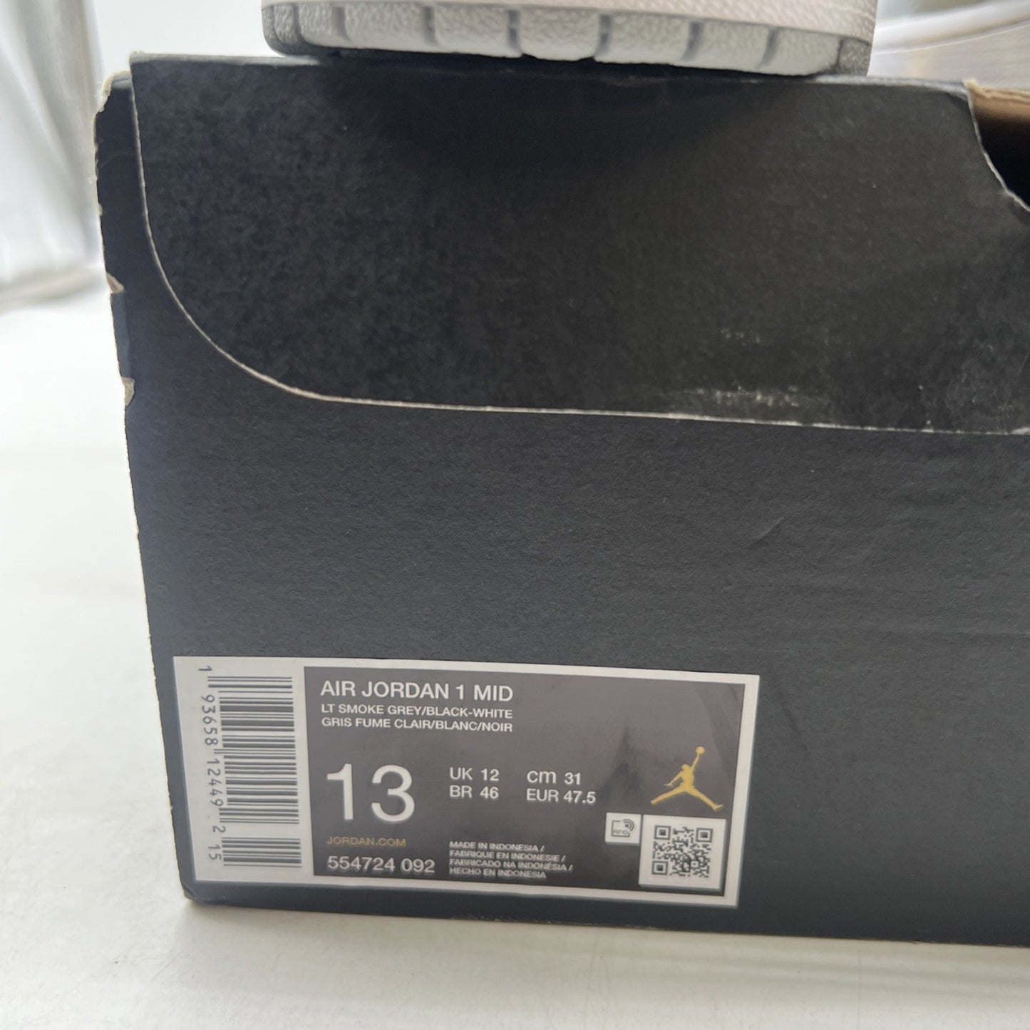 Size 13 - Air Jordan 1 Mid Gray 2020 (554724-092)