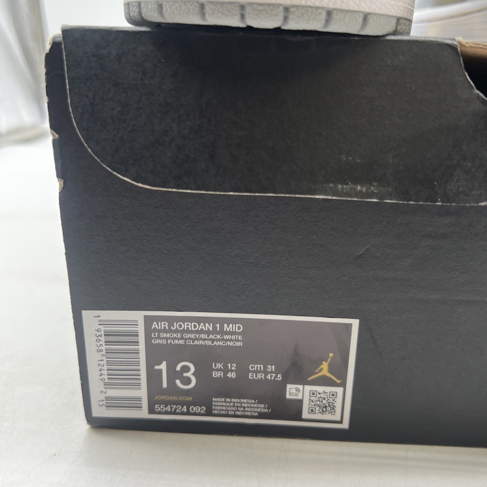 Size 13 - Air Jordan 1 Mid Gray 2020 (554724-092)