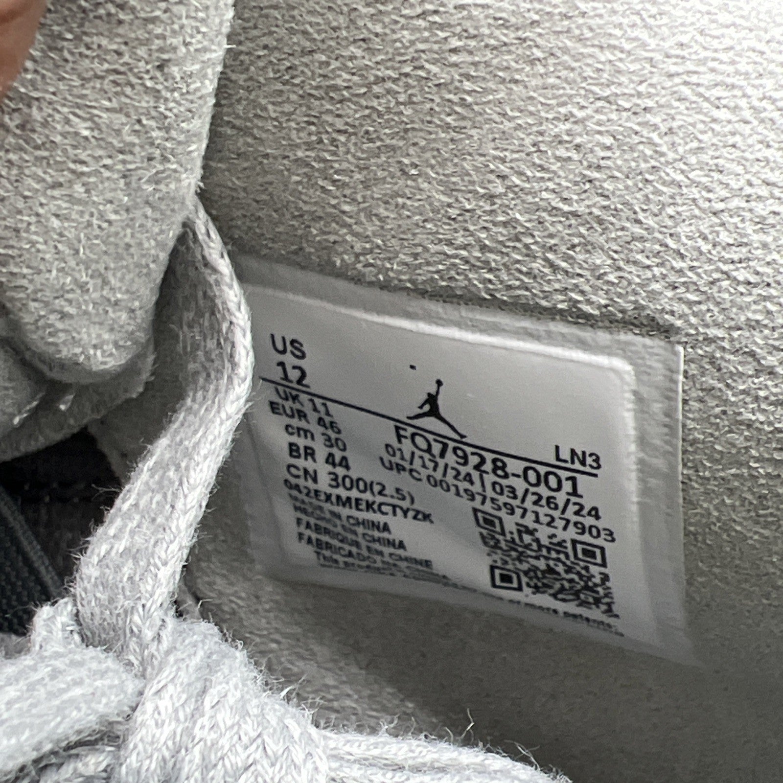 Size 12 - Air Jordan 4 Retro 2024 Paris Olympics Wet Cement (FQ7928-001)