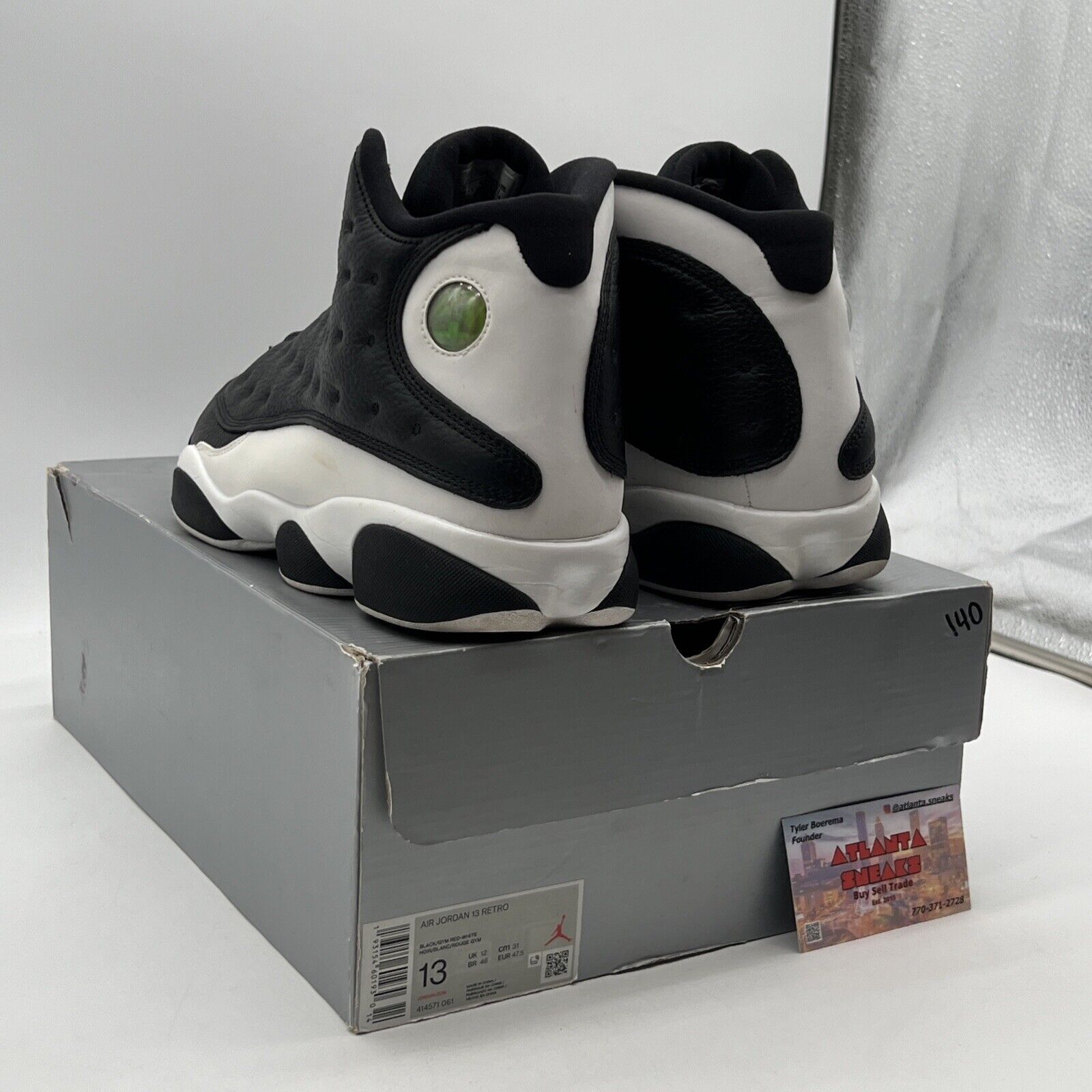 Size 13 - Air Jordan 13 Retro Reverse He Got Game Black Leather (414571-061)