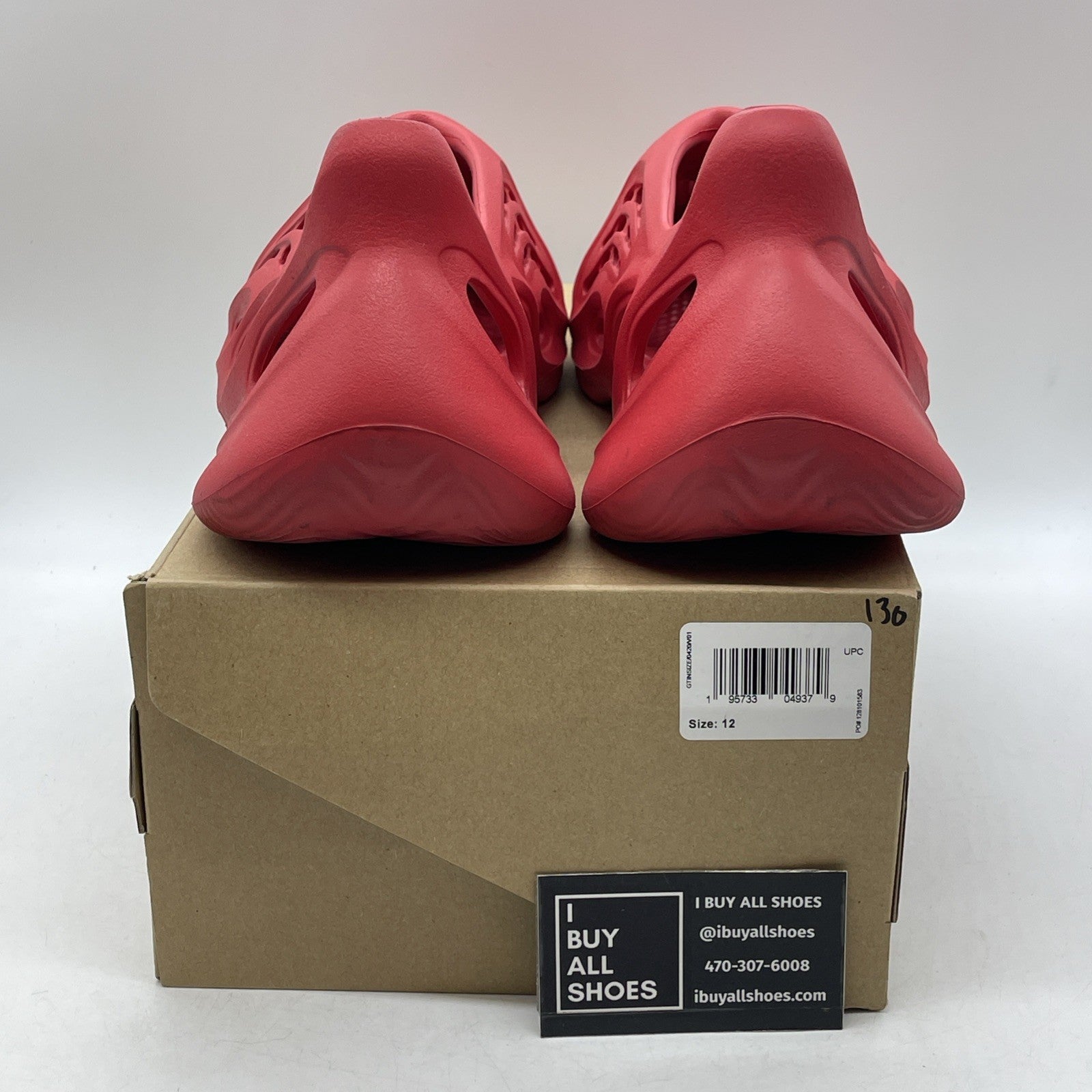 Size 12 - adidas Yeezy Foam Runner Vermillion (GW3355)