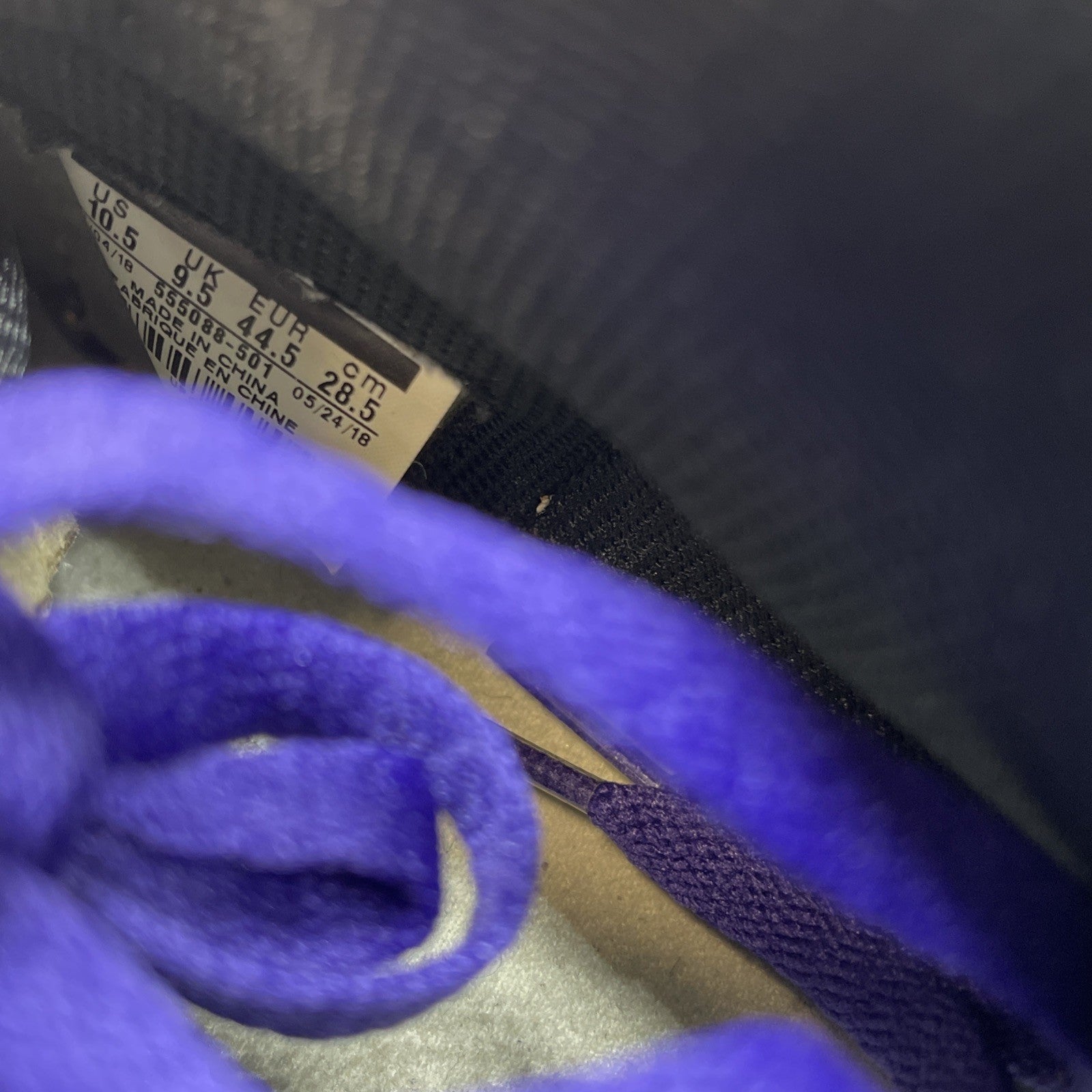 Size 10.5 - Air Jordan 1 Retro OG High Court Purple Leather (555088-501)