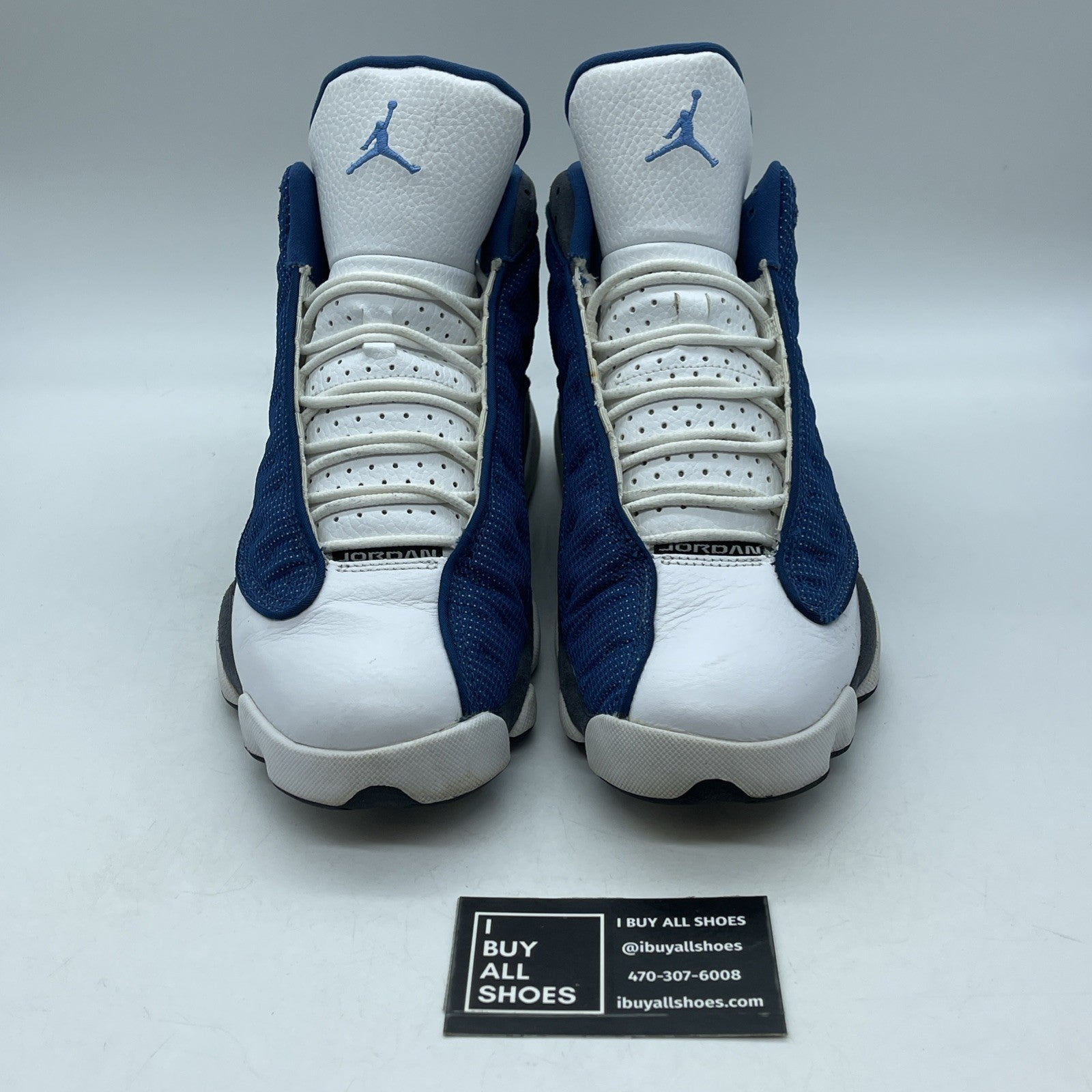 Size 9 - Air Jordan 13 Retro 2010 Flint Blue Grey White Suede (414571-401)