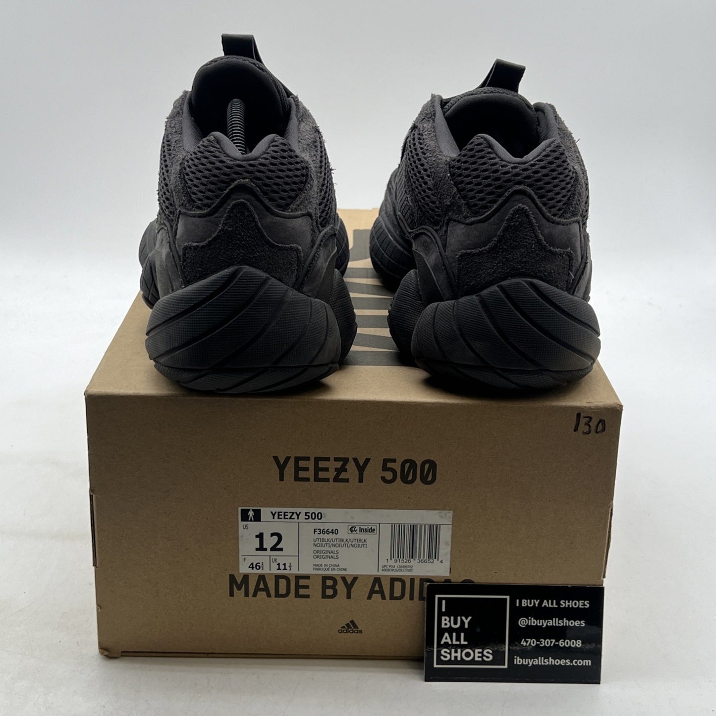 Size 12 - adidas Yeezy 500 Low Utility Black (F36640)
