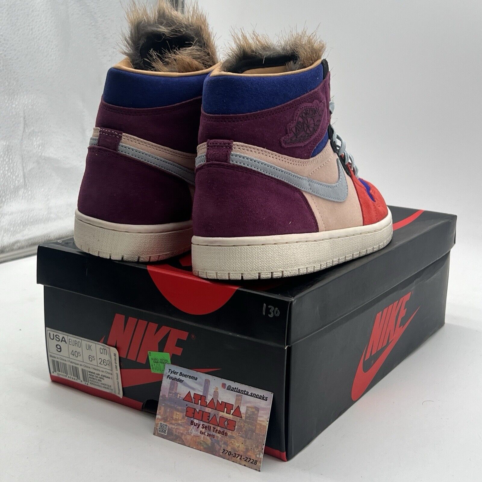 Size 9 - Aleali May x Air Jordan 1 Retro High Court Lux W (BV2613-600)