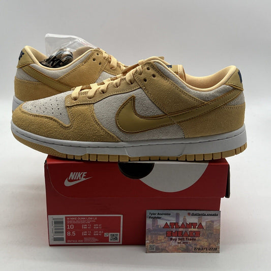 Size 10W - Nike Dunk LX Low Gold Suede (DV7411-200)