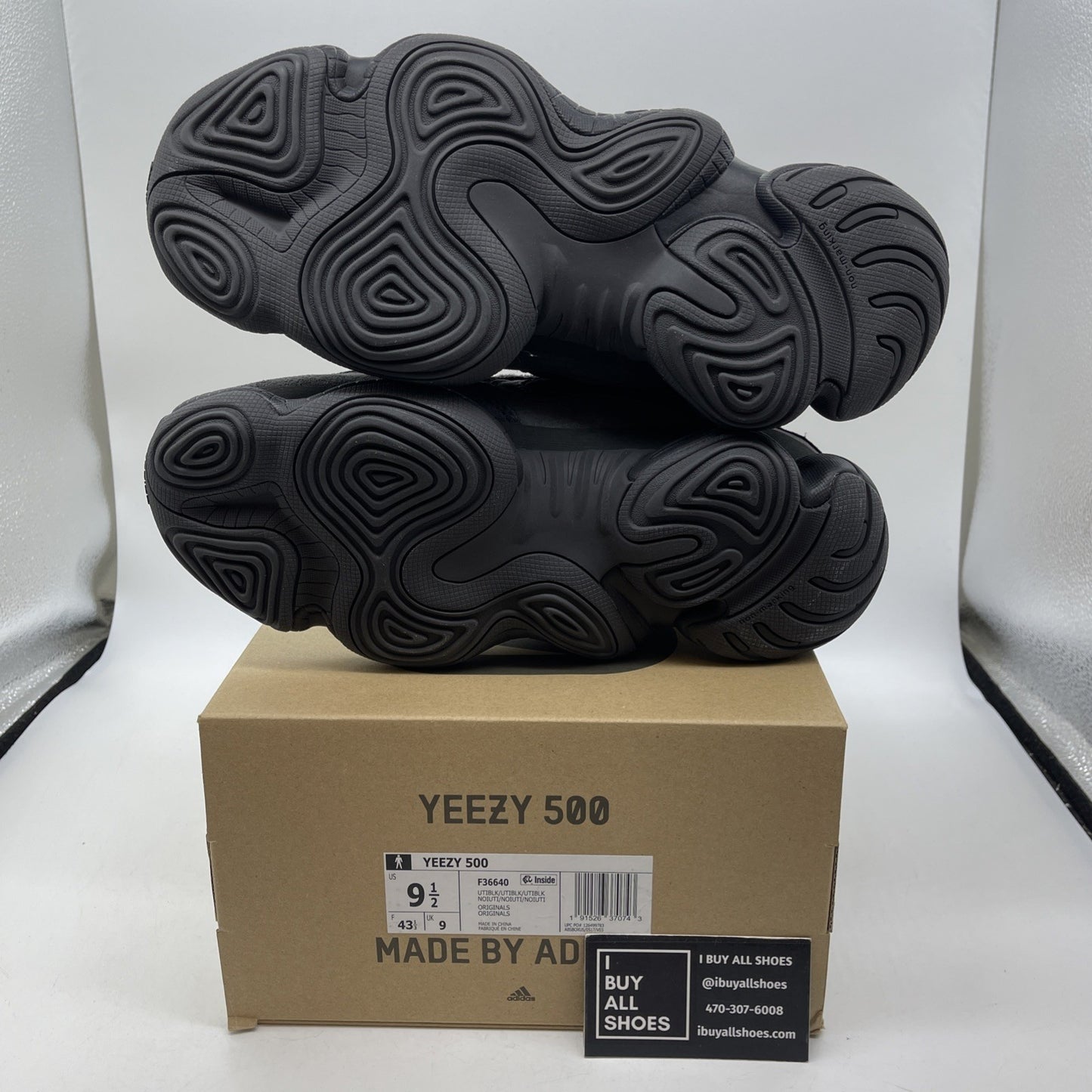 Size 9.5 - adidas Yeezy 500 Low Utility Black Suede Leather (F36640)
