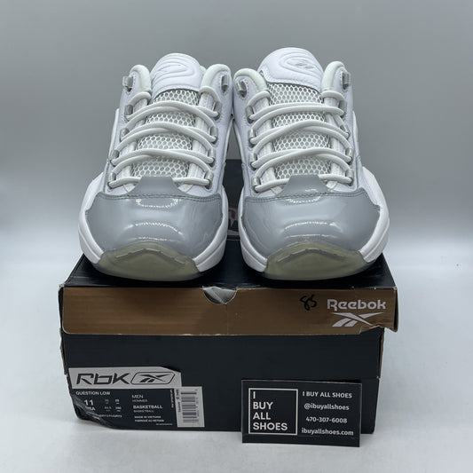 Size 11 - Reebok Question Low White Grey (GZ0366)