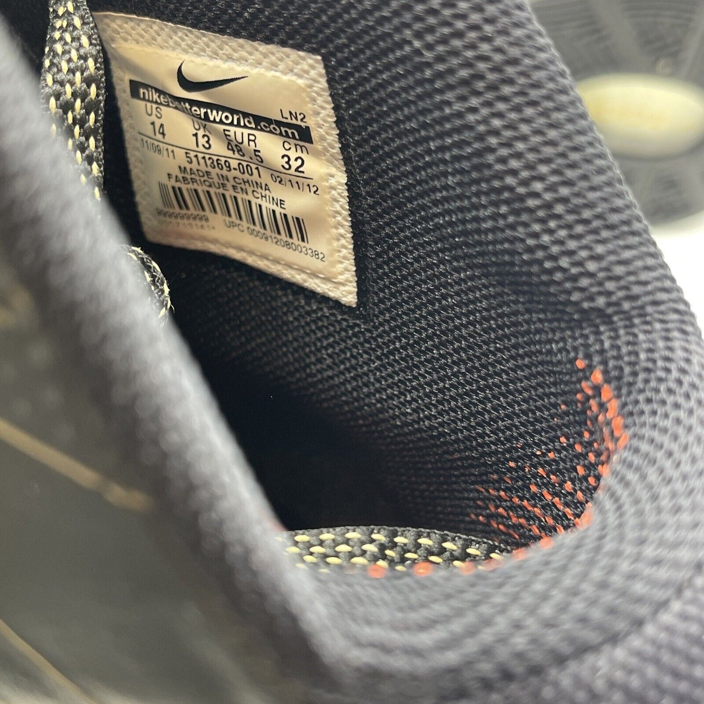 Size 14 - Nike Zoom Hyperdunk Elite Away Black Gold Suede Leather (511369-001)