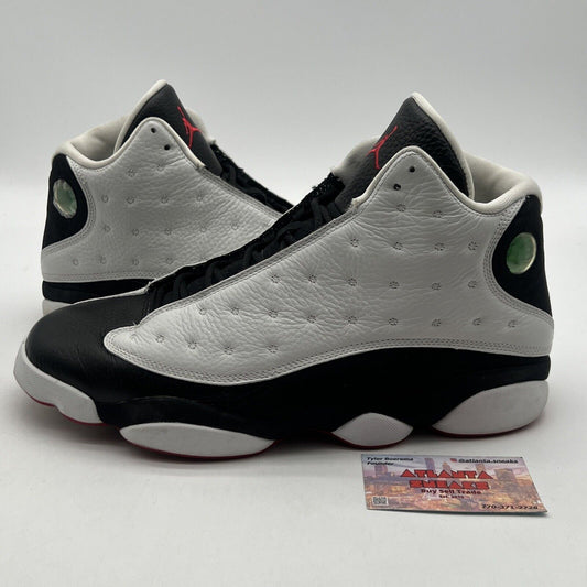 Size 13 - Air Jordan 13 Retro 2013 He Got Game Black White Leather (309259-104)