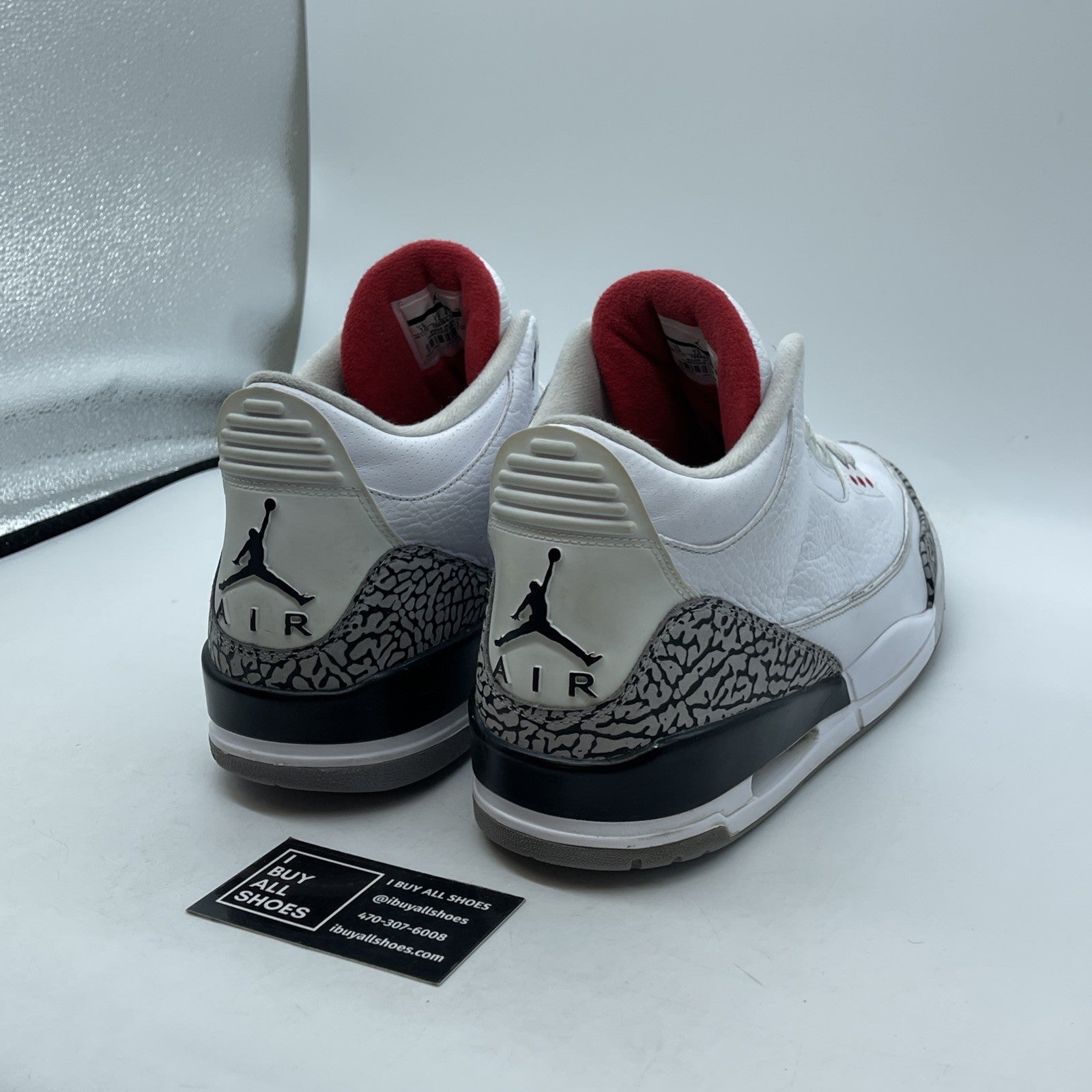 Size 13 - Jordan 3 Retro White Cement 2011 Grey Suede Leather (136064-105)