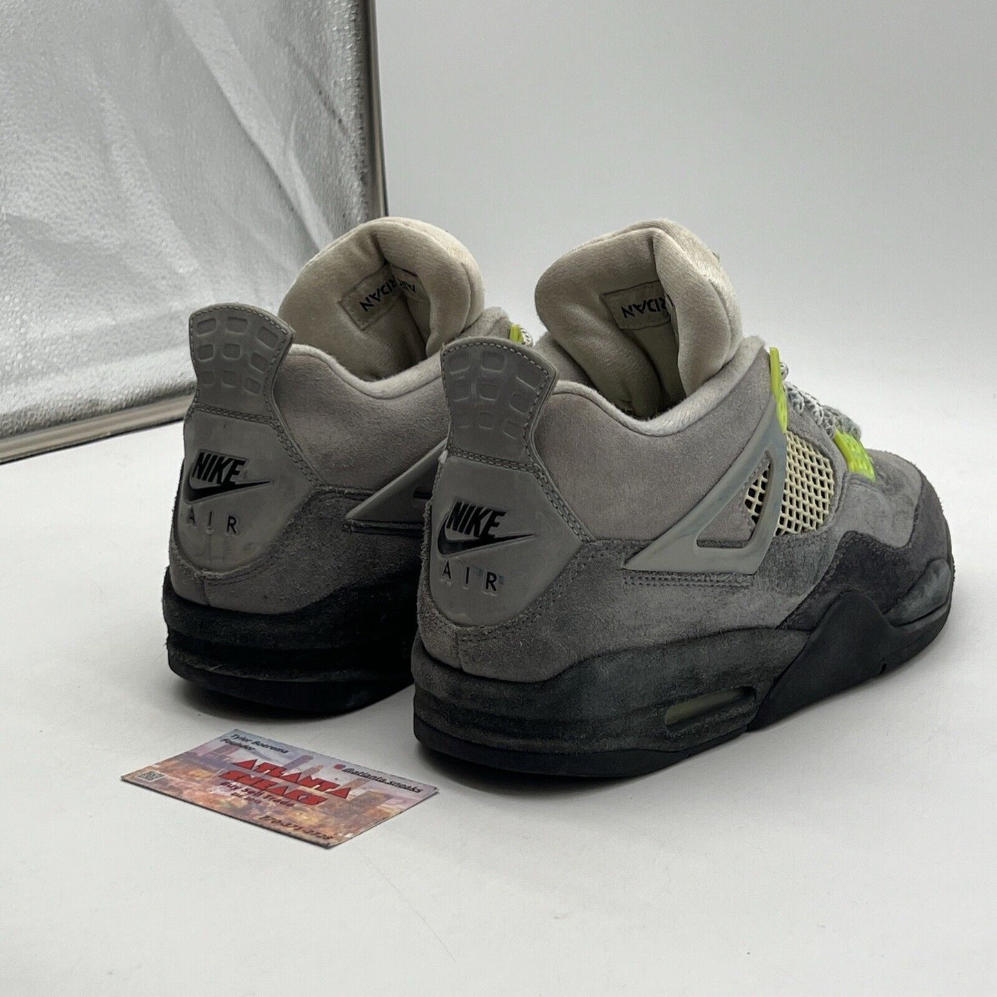 Size 8.5 - Jordan 4 Retro SE Mid Neon 95 Grey Suede (CT5342-007)