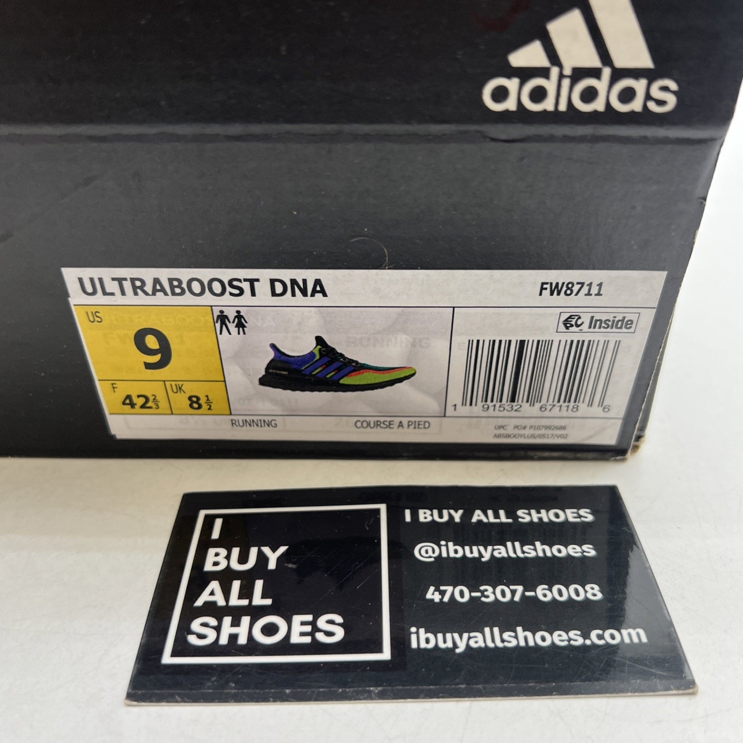 Size 9 - adidas UltraBoost 2.0 DNA What The - Core Black (FW8711)