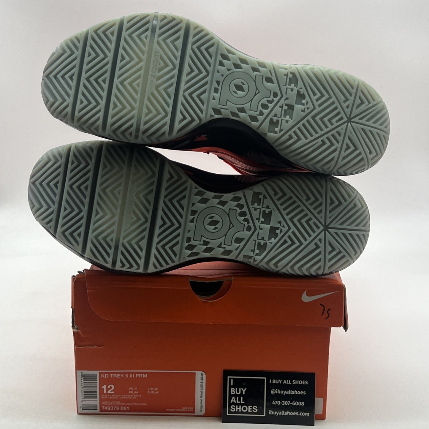 Size 12 - Nike KD Trey 5 III PRM Bright Crimson (749379-061)
