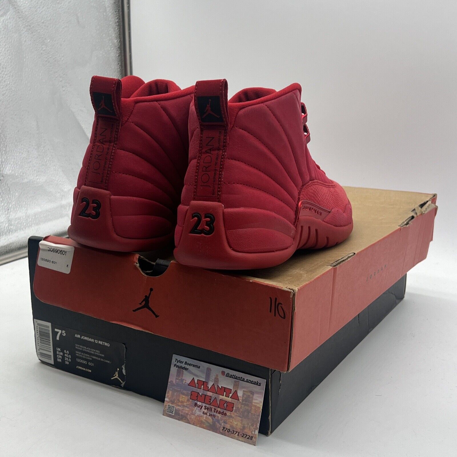 Size 7.5 - Air Jordan 12 Retro Gym Red (130690-601)