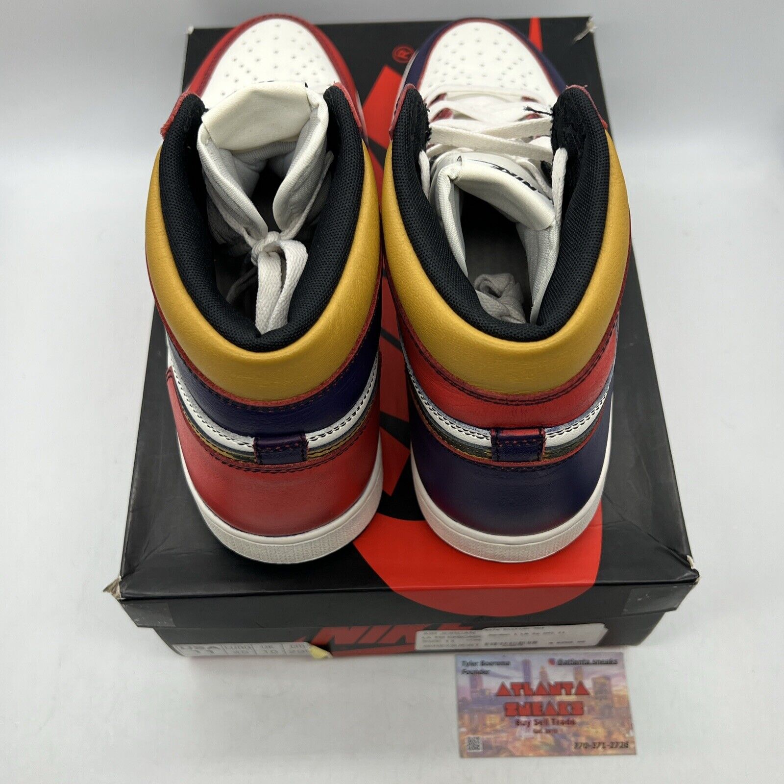 Size 11 - Jordan 1 Retro High SB LA To Chicago 2019 Purple Yellow Red CD6578-507