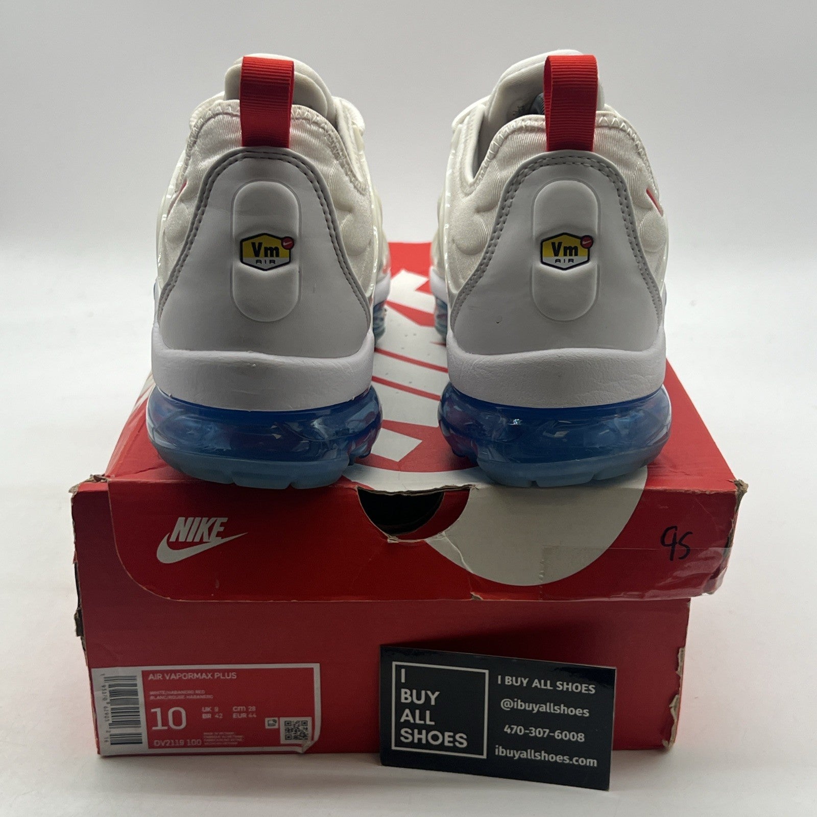 Size 10 - Nike Air VaporMax Plus White University Blue (DV2119-100)