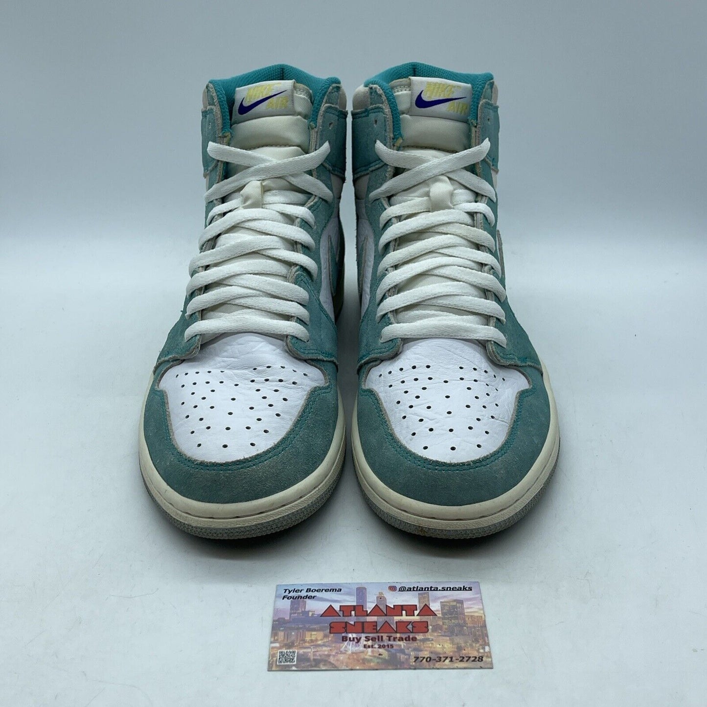 Size 11 - Jordan 1 Retro OG High Turbo Green Suede Leather White (555088-311)