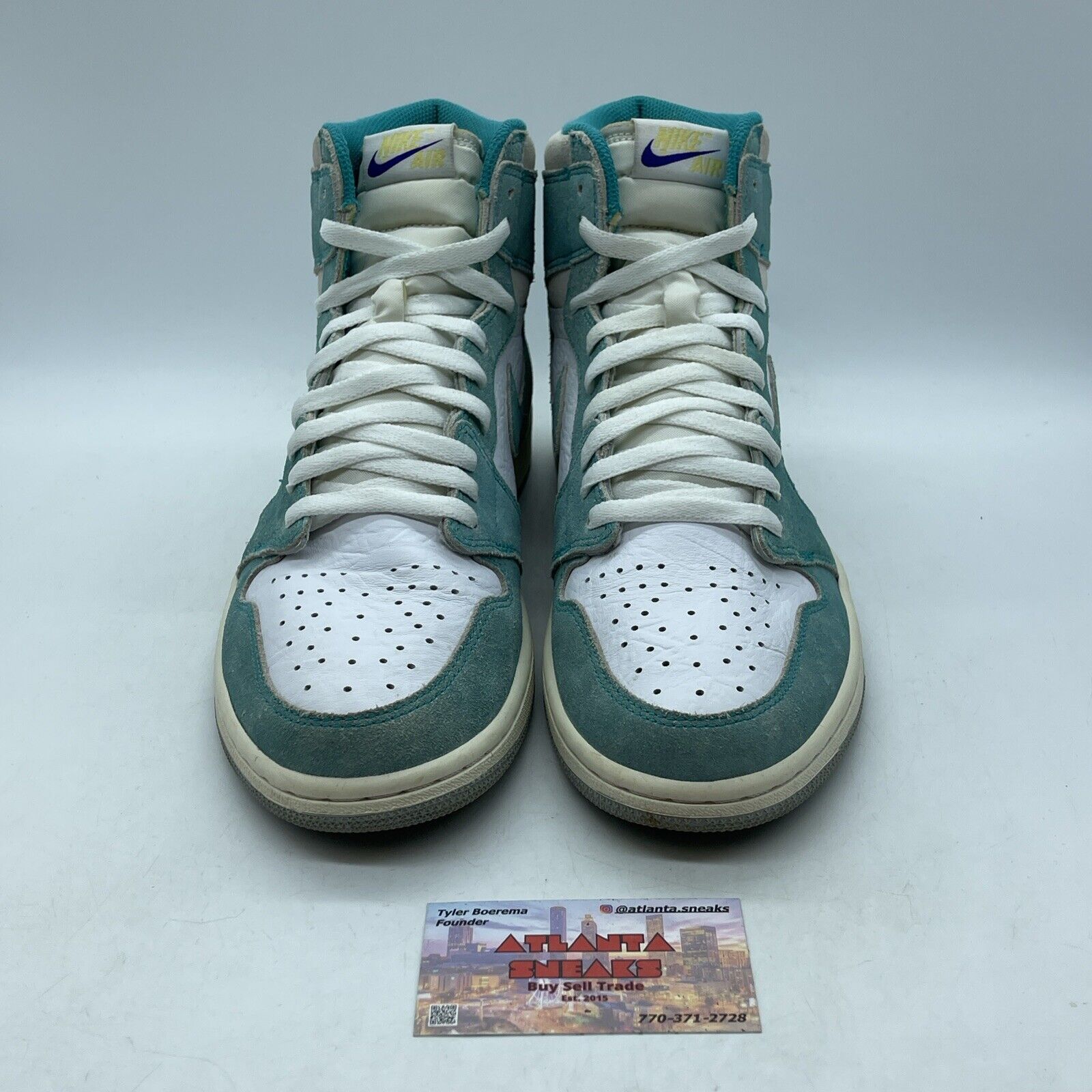 Size 11 - Jordan 1 Retro OG High Turbo Green Suede Leather White (555088-311)
