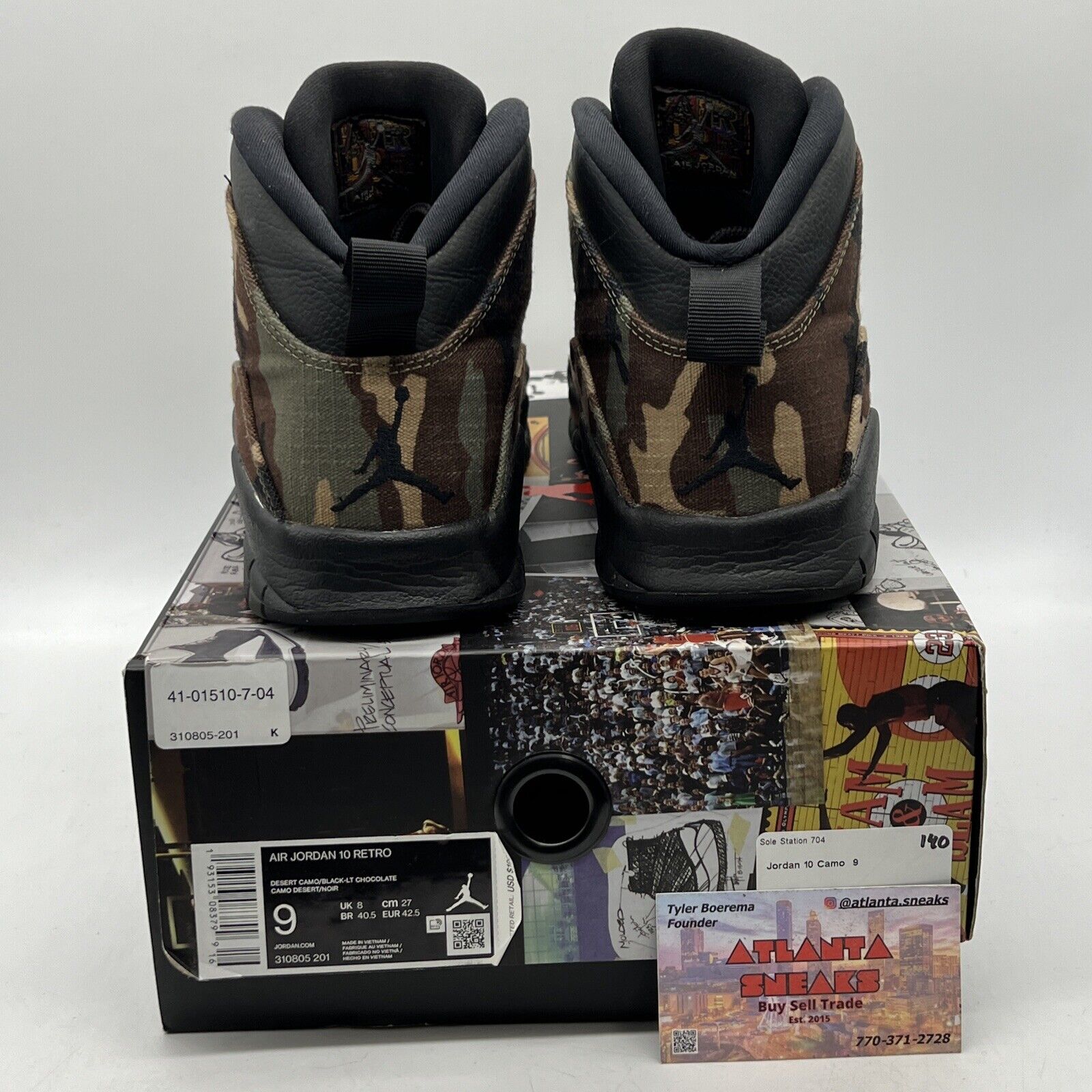 Size 9 - Air Jordan 10 Retro Woodland Camo Black Brown Green Tan (310805-201)