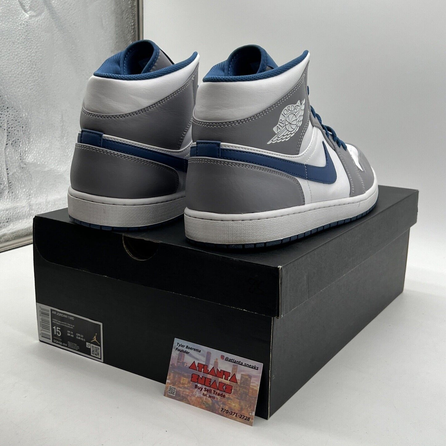 Size 15 - Jordan 1 Mid Cement True Blue (DQ8426-014)