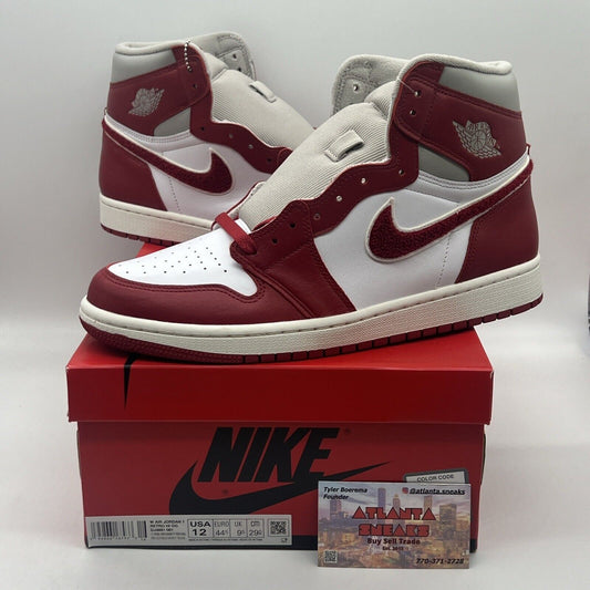 Size 12 - Jordan 1 High Varsity Red Wmns Brand New Og All White