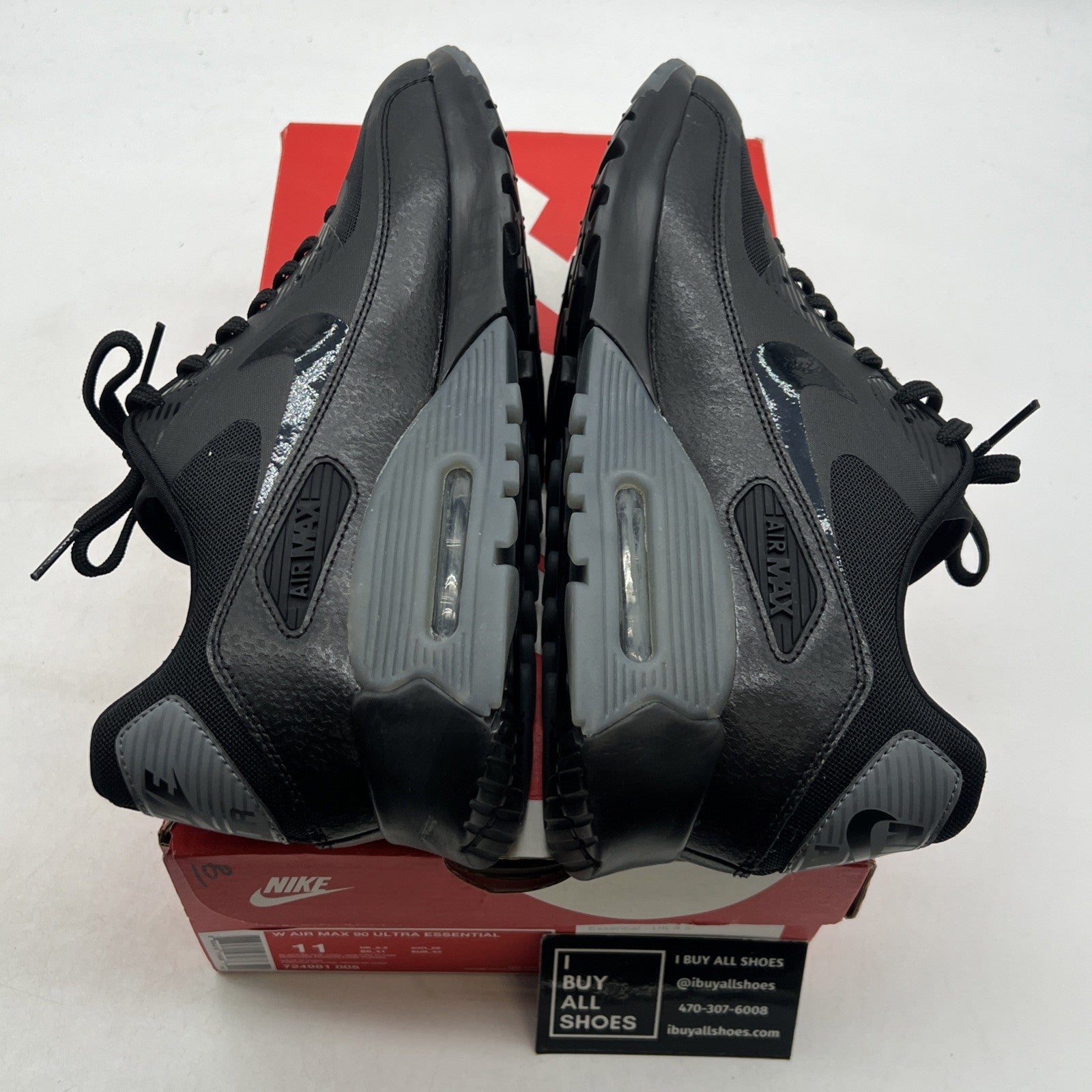 Size 11 - Nike Air Max 90 Ultra Essential Black Cool Grey W (724981-005)