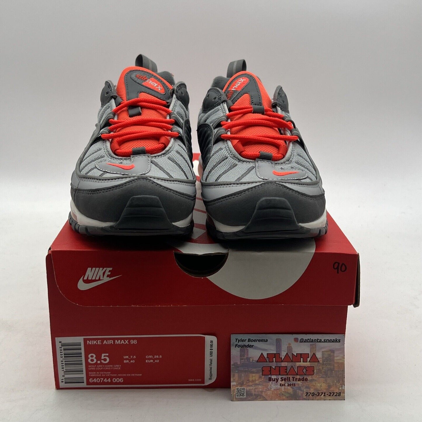 Size 8.5 - Nike Air Max 98 Total Crimson (640744-006)