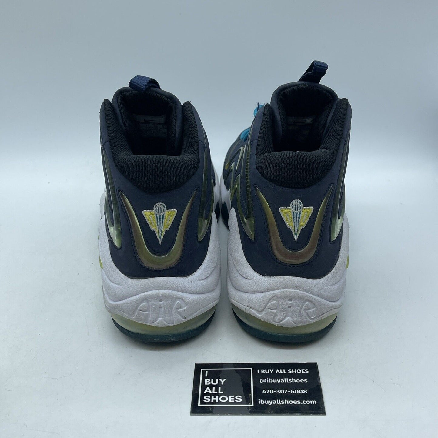 Size 12 - Nike Air Pippen Midnight Navy Blue Yellow White Suede (325001-400)