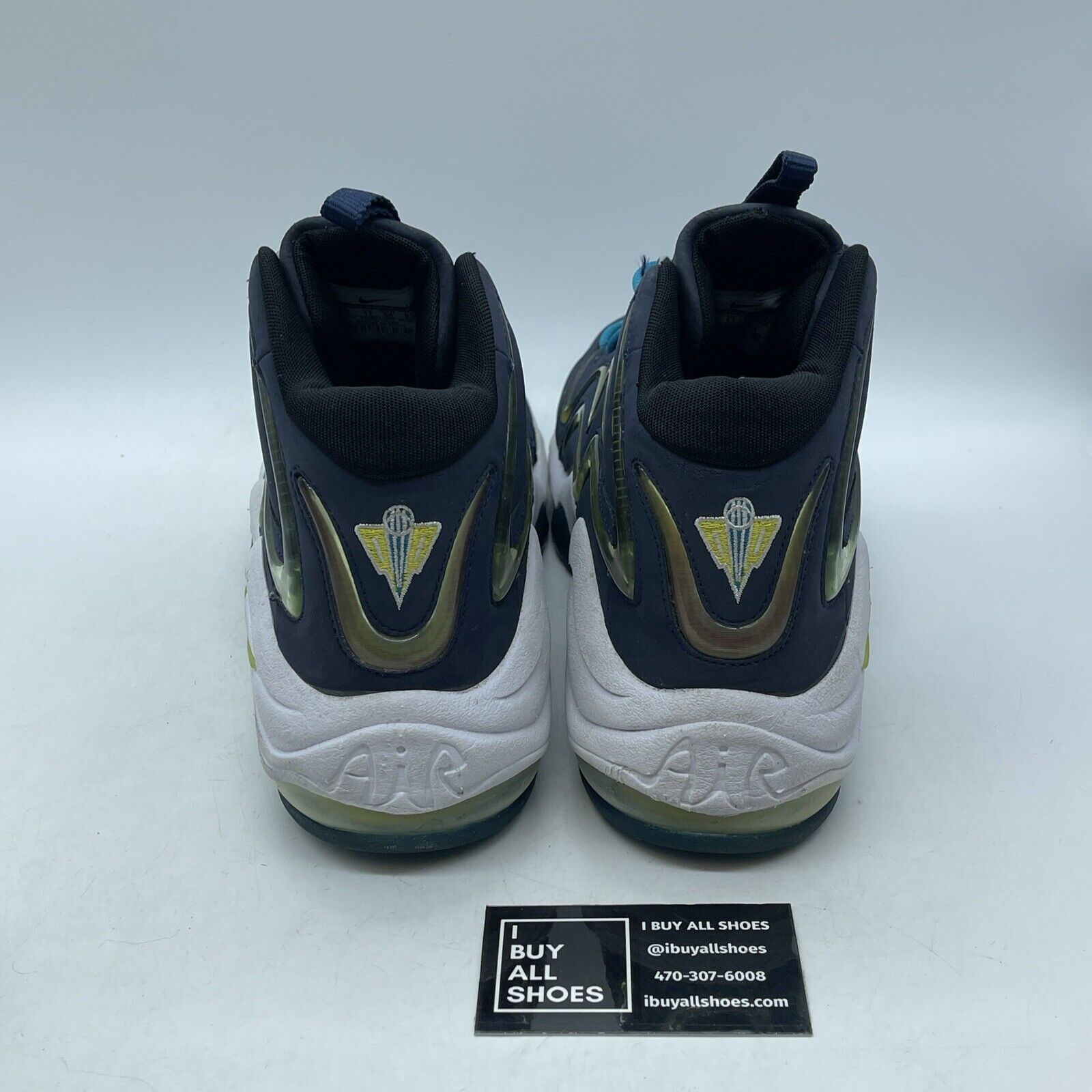 Size 12 - Nike Air Pippen Midnight Navy Blue Yellow White Suede (325001-400)