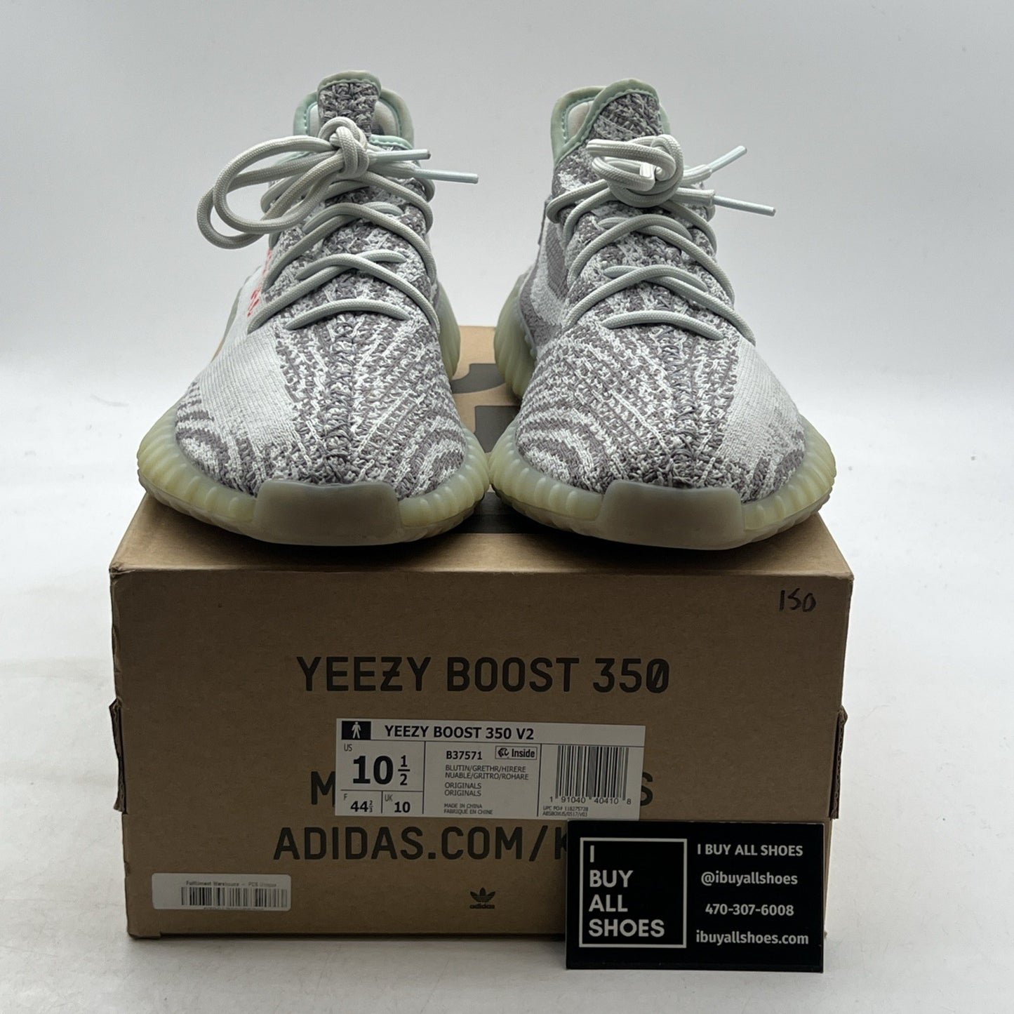 Size 10.5 - adidas Yeezy Boost 350 V2 Low Blue Tint (B37571)