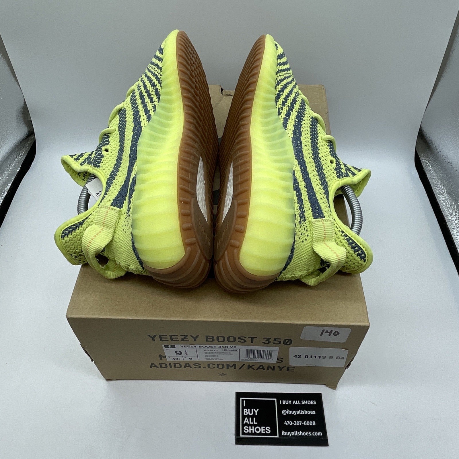 Size 9.5 - adidas Yeezy Boost 350 V2 Low Semi Frozen Yellow Suede (B37572)