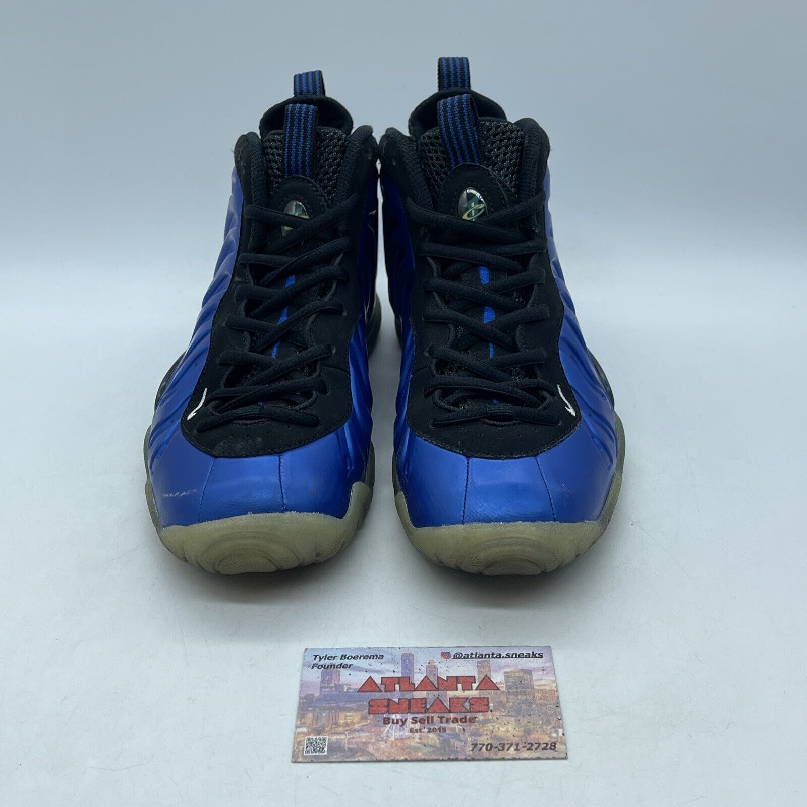 Size 5.5Y(GS) - Nike Little Posite One XX Mid Royal Black Suede Blue (898061-500