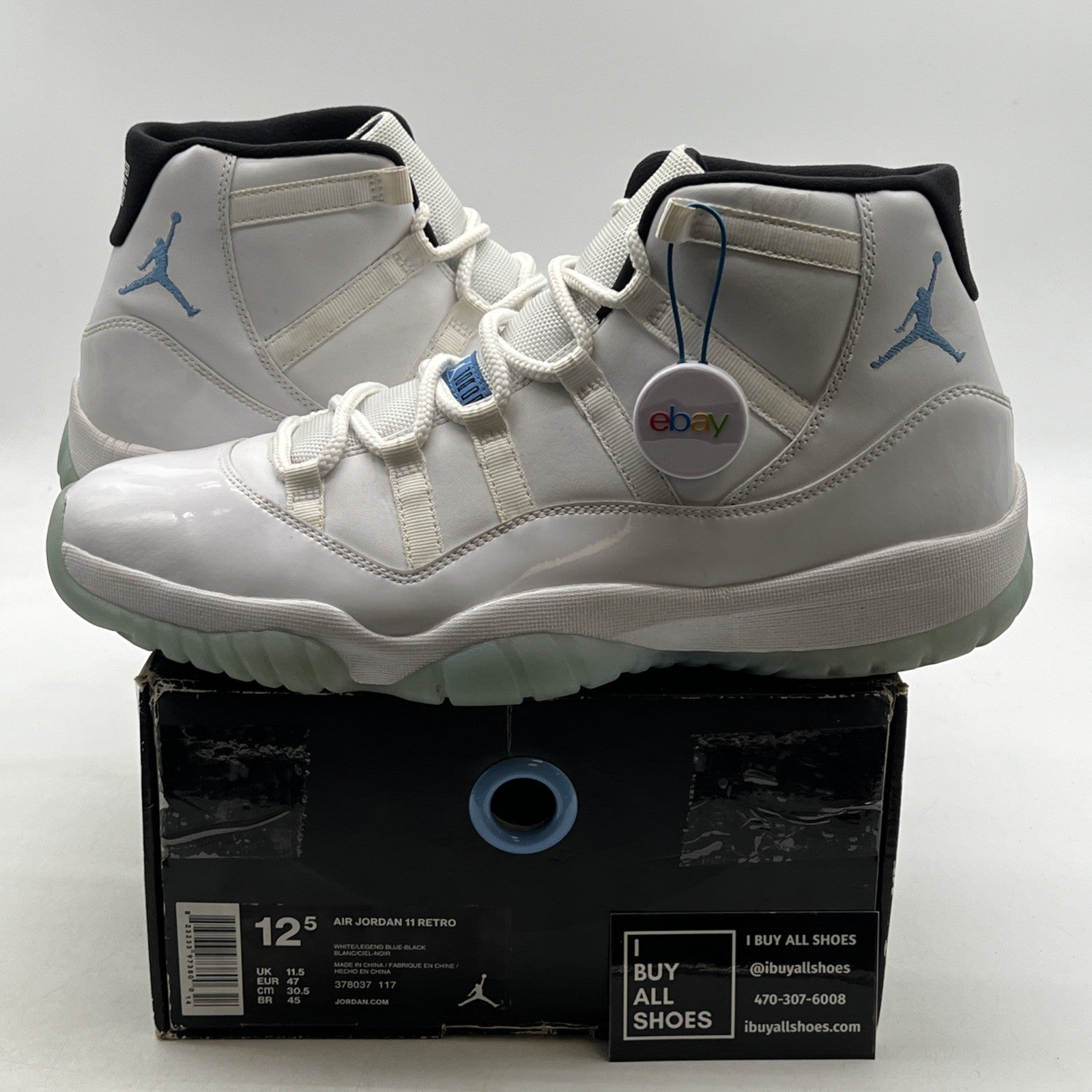 Size 12.5 - Air Jordan 11 Retro High Legend Blue (378037-117)