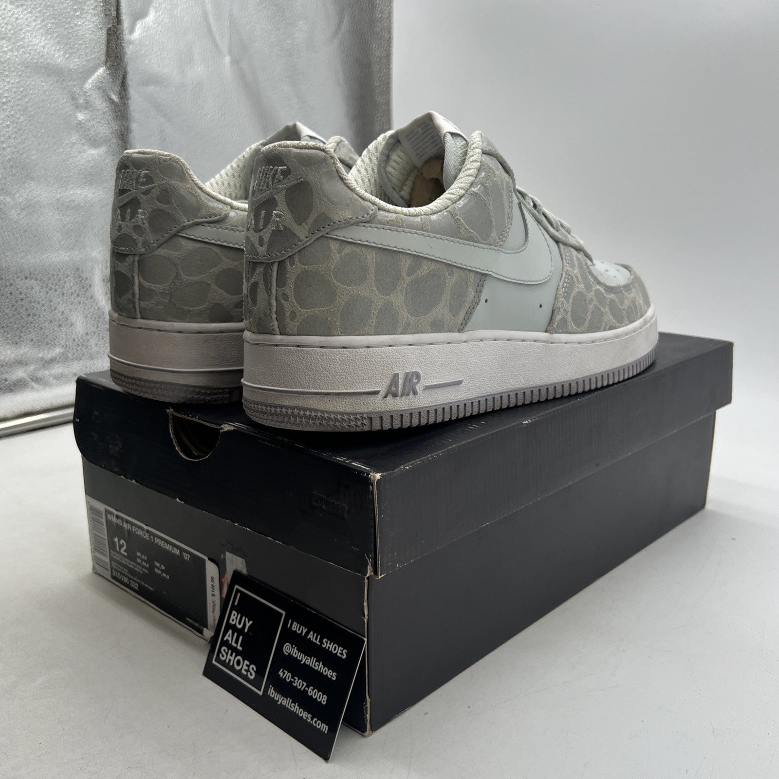 Size 12 - Nike Air Force 1 '07 Low Gray W (315186-332)
