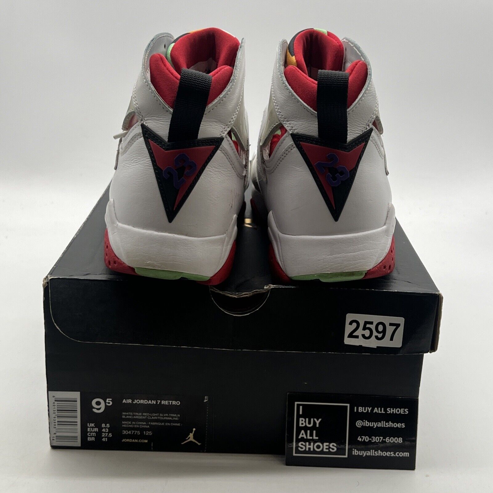 Size 9.5 - Air Jordan 7 Retro 2015 Hare (304775-125)